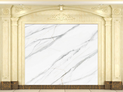 爵士白雅士白雪花白 大理石纹石材背景墙的装饰艺术